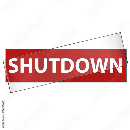 Glasetikett shutdown