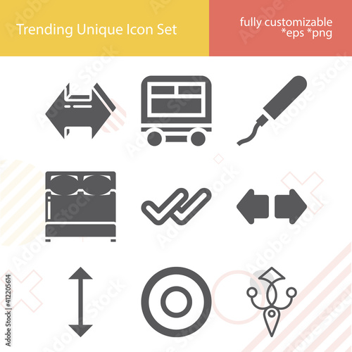 Simple set of dual related filled icons.