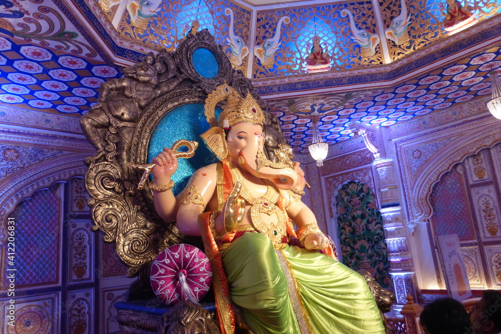 Fototapeta premium The temple of the God Ganesha in Mumbai, India