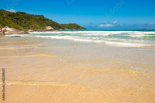 beach and sea located at Atalaia beach  Mariscal beach  Bombinhas  Santa Catarina  Brazil