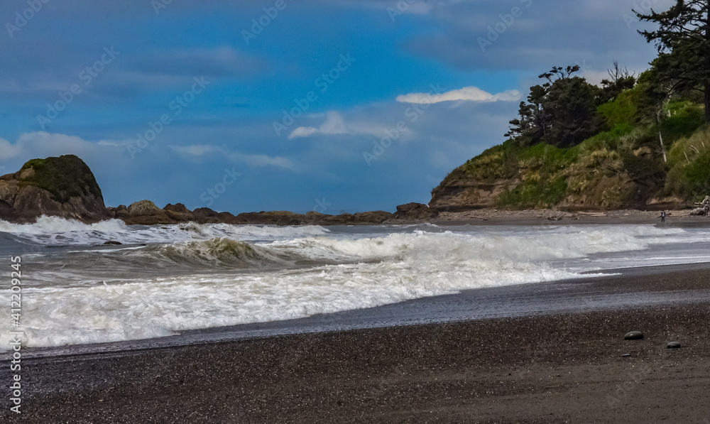 Pebble beach in Olympic National Park, Washington, USA Pebble beach in Olympic National Park, Washington, USA