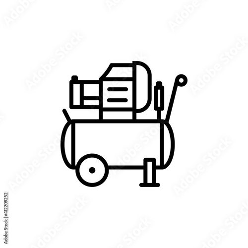 compressor air pressure.Vector sign in a simple style isolated on a white background