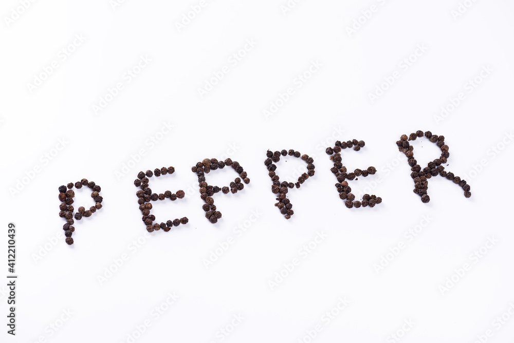 Black pepper writing. Black pepper writing.