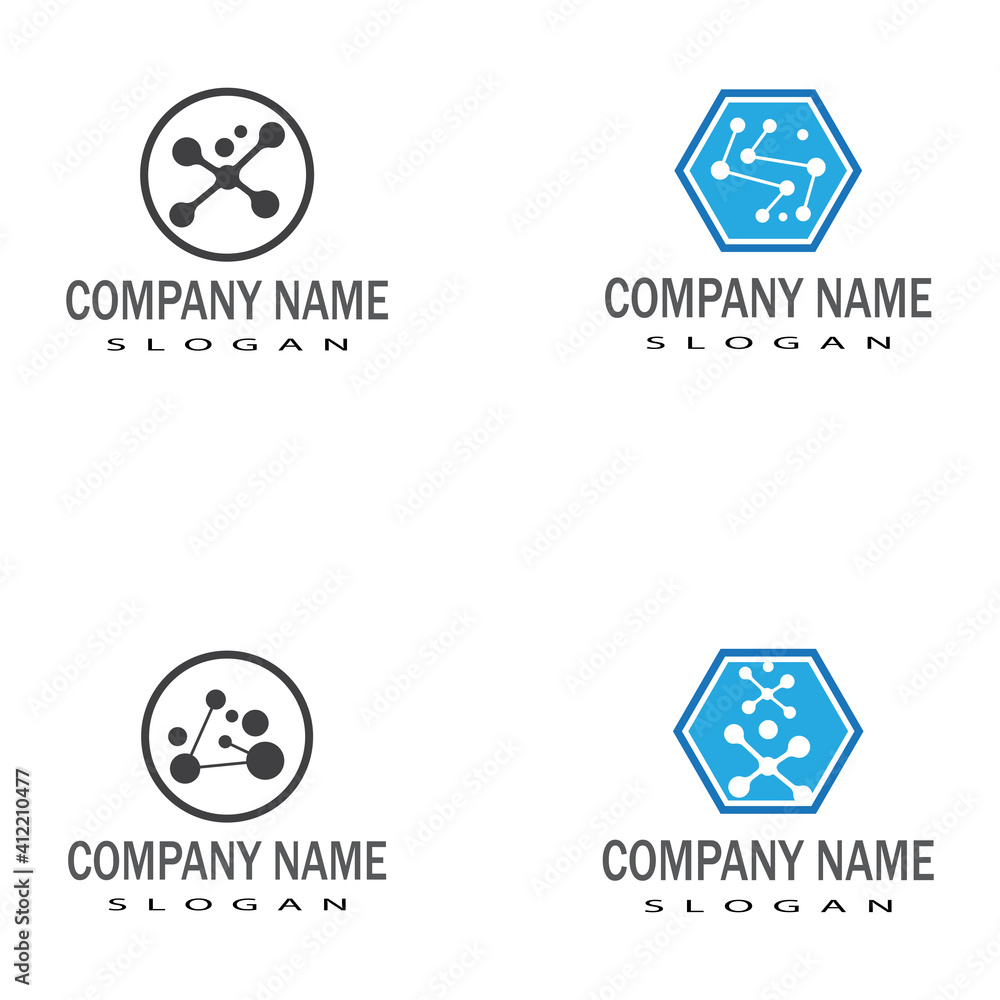 Molecule symbol logo template vector illustration design Molecule symbol logo template vector illustration design
