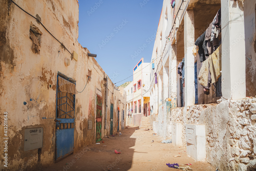 A sunny day at the seaside town of Tafedna in the province of Essaouira, Morocco.