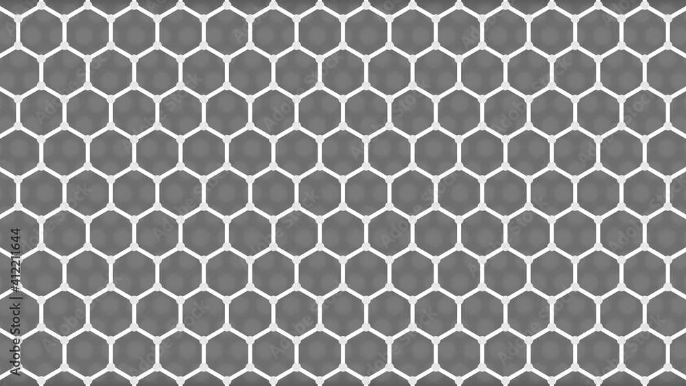 Carbon hexagonal pattern, 3d render illustration Carbon hexagonal pattern, 3d render illustration