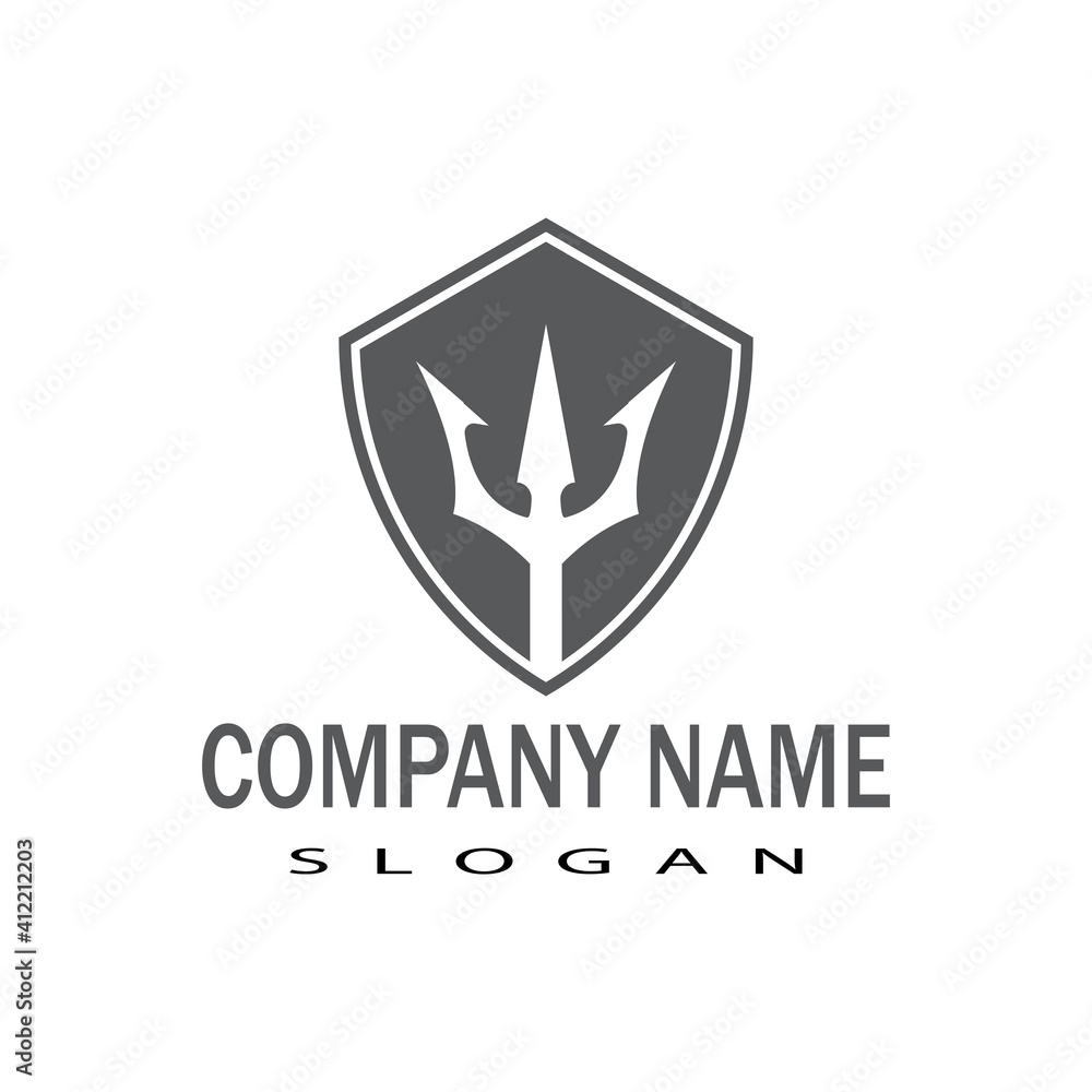 Trident Logo Template vector icon illustration design Trident Logo Template vector icon illustration design