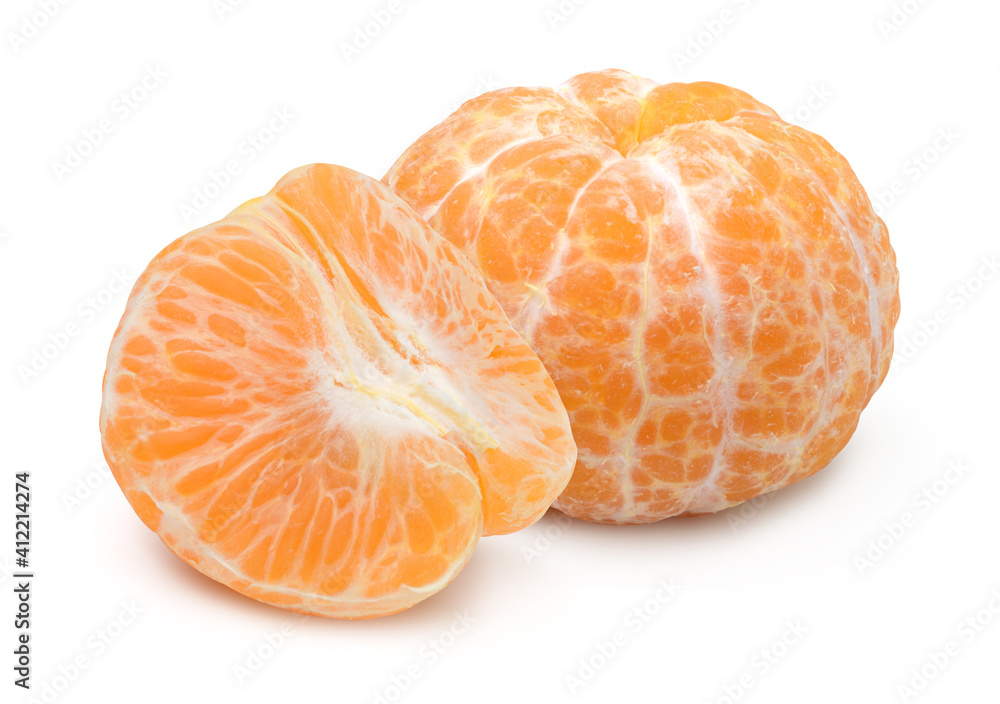 Fresh peeled orange isolated on white background. Fresh peeled orange isolated on white background.
