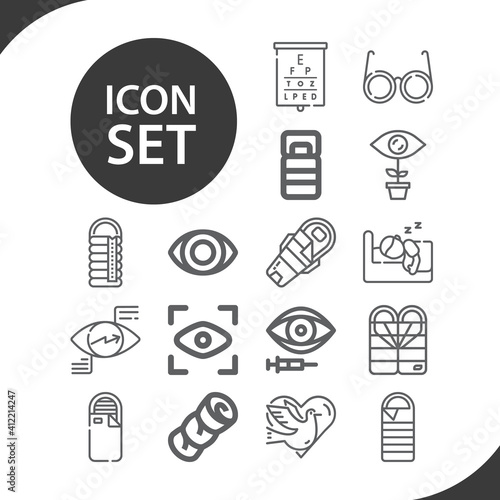 Simple set of dreaming related lineal icons.
