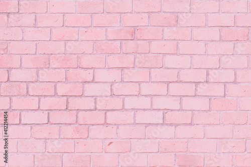Pink Wall Sweet color pastel bricks for backdrop and wallpaper.