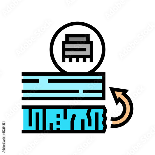 chamfering mirror color icon vector. chamfering mirror sign. isolated symbol illustration