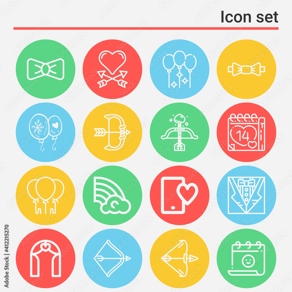 16 pack of arc lineal web icons set 16 pack of arc lineal web icons set