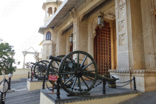 Gate of the ancient Raja's palace in Udaipur, India