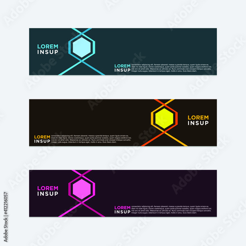 modern style of web banner template