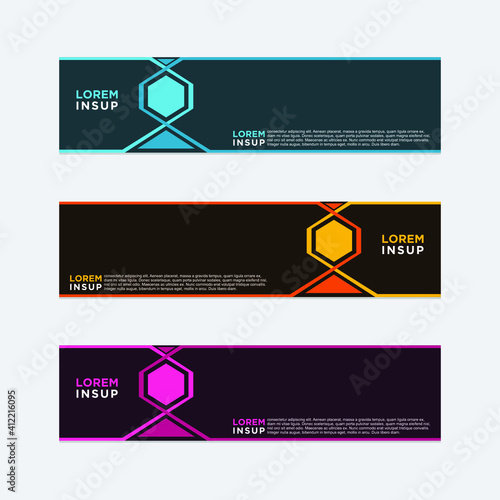 modern style of web banner template