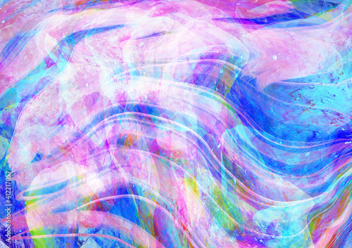Bright abstract background in style Fluid art
