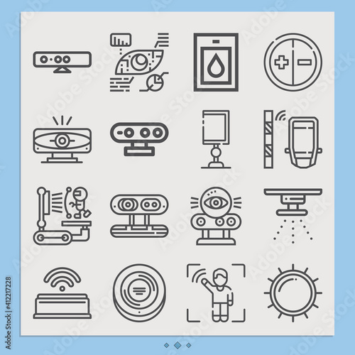 Simple set of detectors related lineal icons.