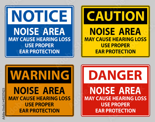 Noise Area May Cause Hearing Loss Use Proper Ear Protection