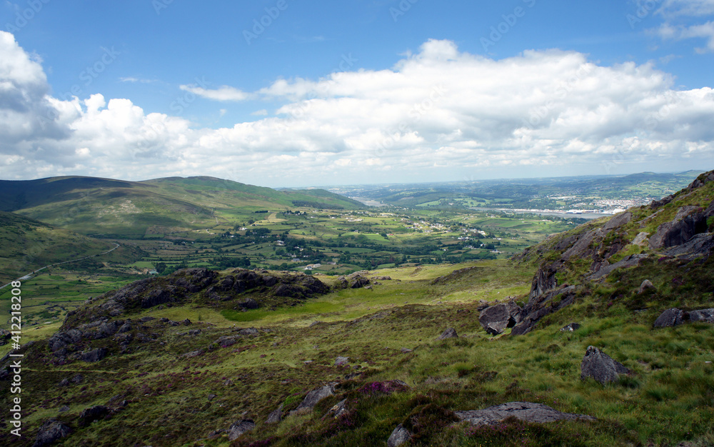 Landscapes of Ireland. On the hills of the Cooley Peninsula.