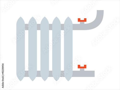 Heating radiator icon. Vector illustration
