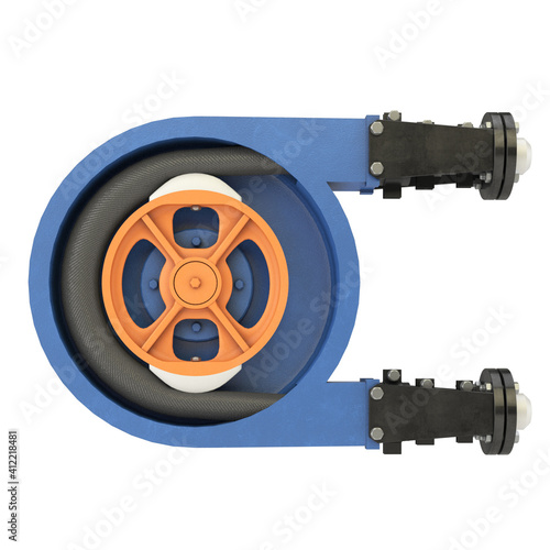 Peristaltic pump NP-25 - 3d illustration isolated on white background