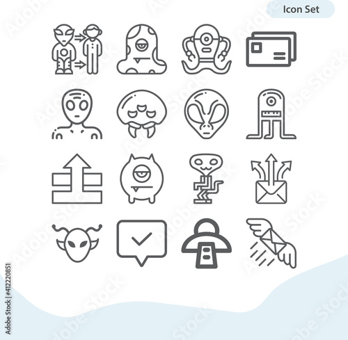 Simple set of exile related lineal icons.