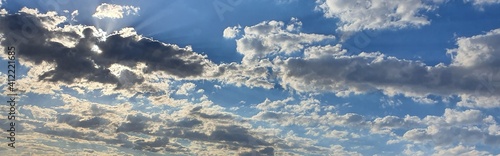 Blue sky and clouds.