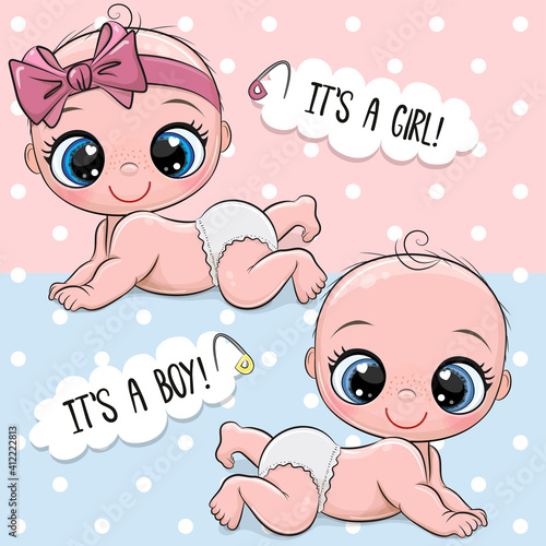 Cute Babies boy and girl