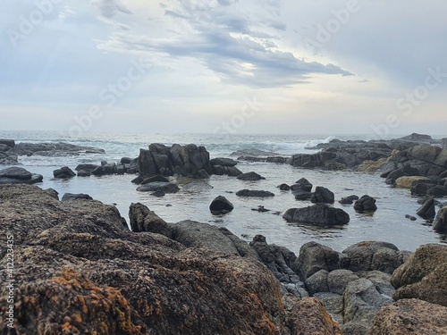 Rocky coast of the sea