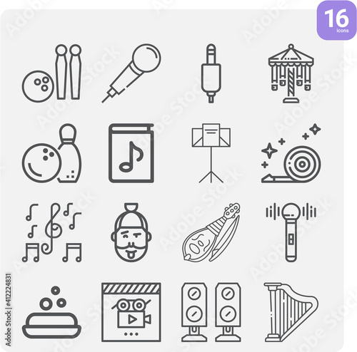 Simple set of diversion related lineal icons.