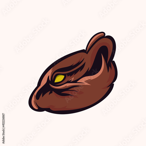 chipmunk head vector logo illustration