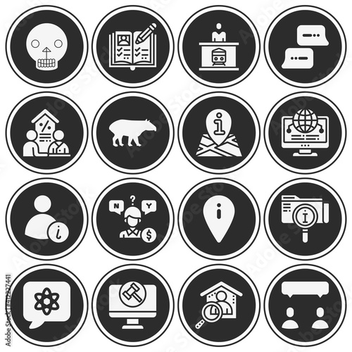 16 pack of regarding  filled web icons set
