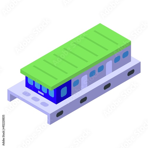 Ferry public icon. Isometric of ferry public vector icon for web design isolated on white background