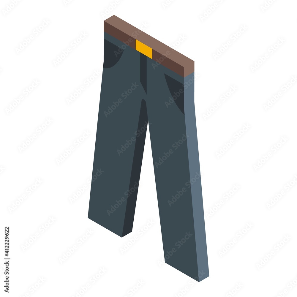 School uniform pants icon. Isometric of school uniform pants vector icon for web design isolated on white background