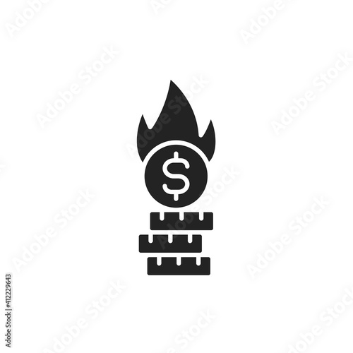 Bankruptcy line color icon. Sign for web page, mobile app