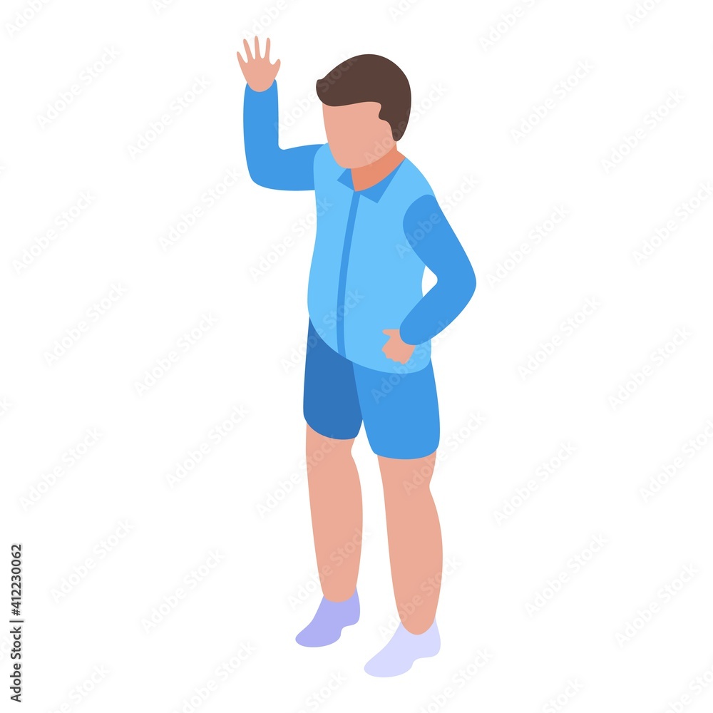 Boy school uniform icon. Isometric of boy school uniform vector icon for web design isolated on white background Boy school uniform icon. Isometric of boy school uniform vector icon for web design isolated on white background