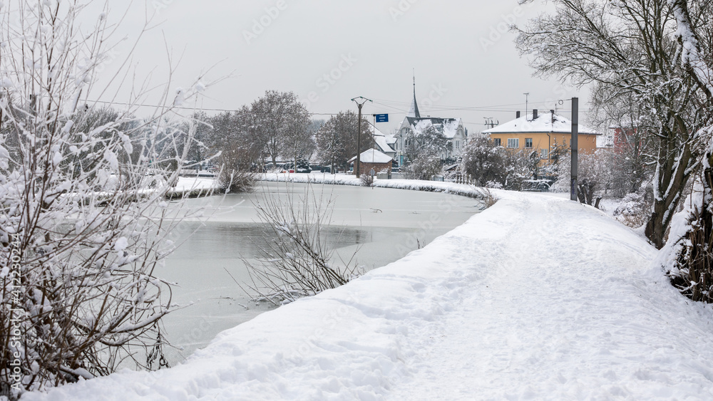 snow landscape in France