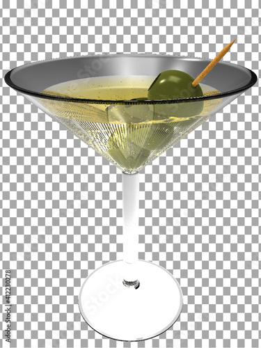 martini with olives