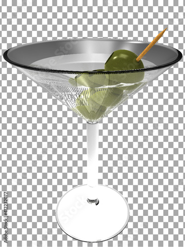 martini with olives