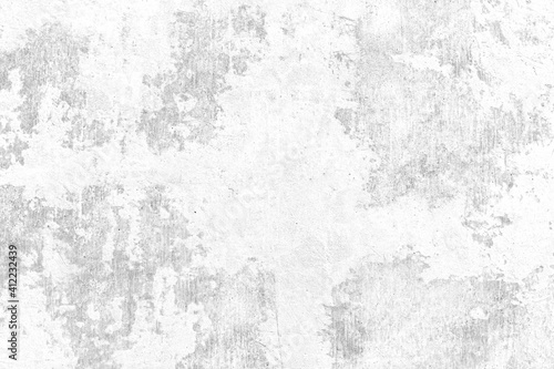 Old white cement wall peeling paint texture and background seamless © torsakarin