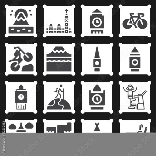 16 pack of ben  filled web icons set