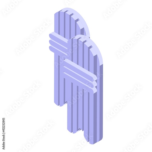 Cricket protect icon. Isometric of cricket protect vector icon for web design isolated on white background