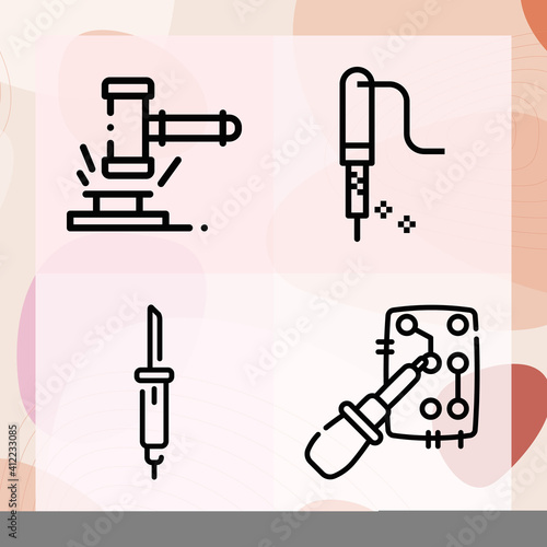 Simple set of enhancing related lineal icons