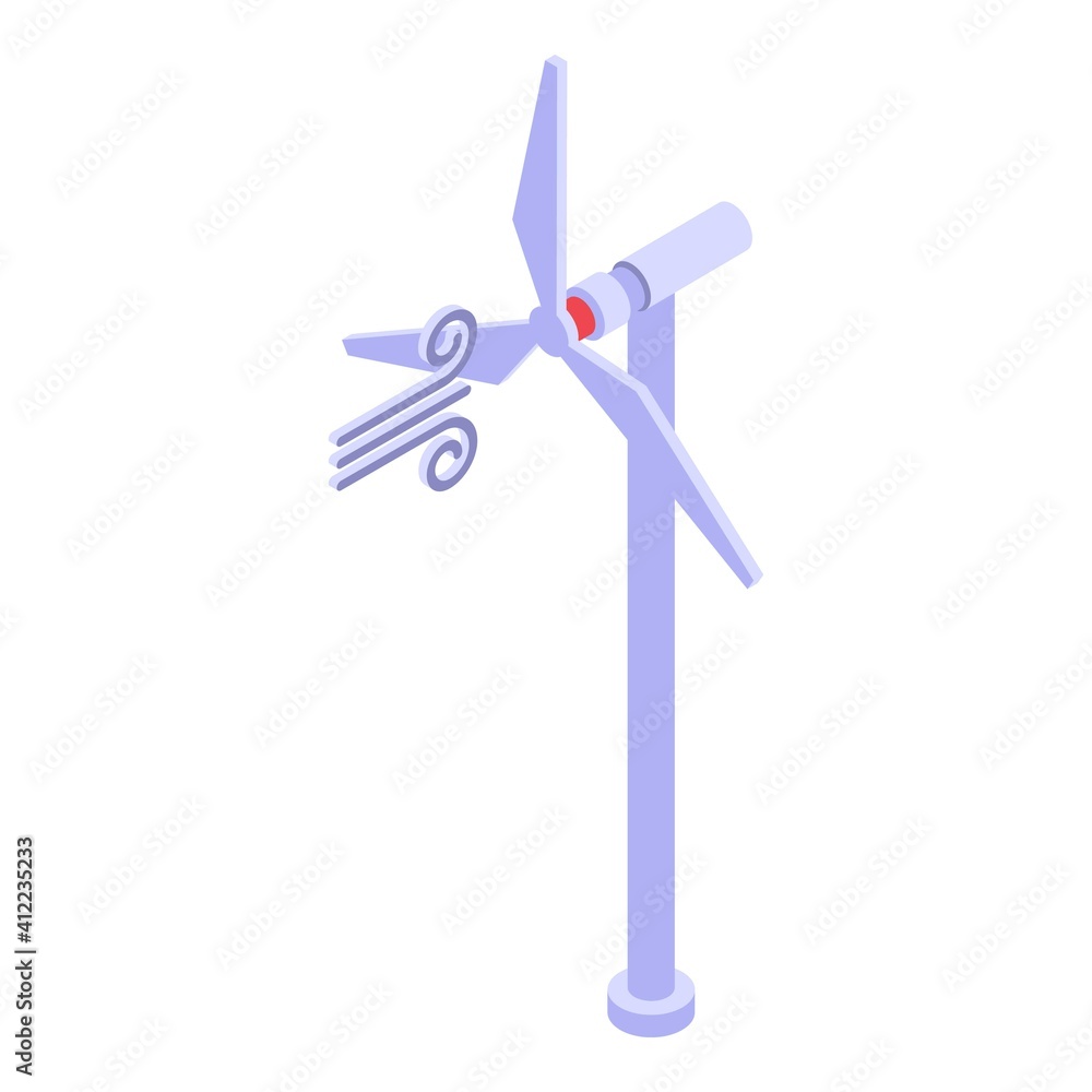 Wind energy icon. Isometric of wind energy vector icon for web design isolated on white background Wind energy icon. Isometric of wind energy vector icon for web design isolated on white background