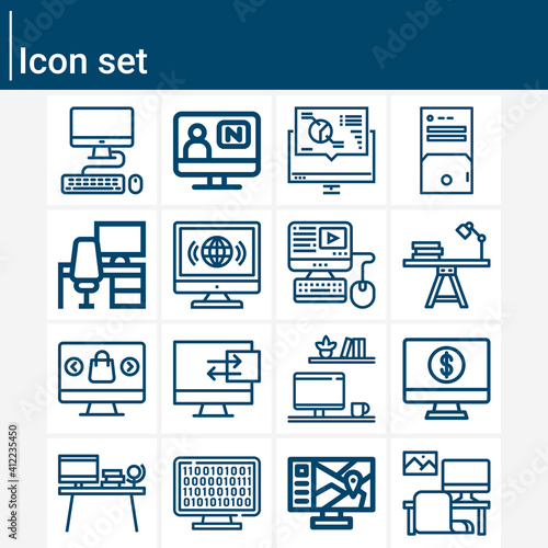 Simple set of upper side related lineal icons.