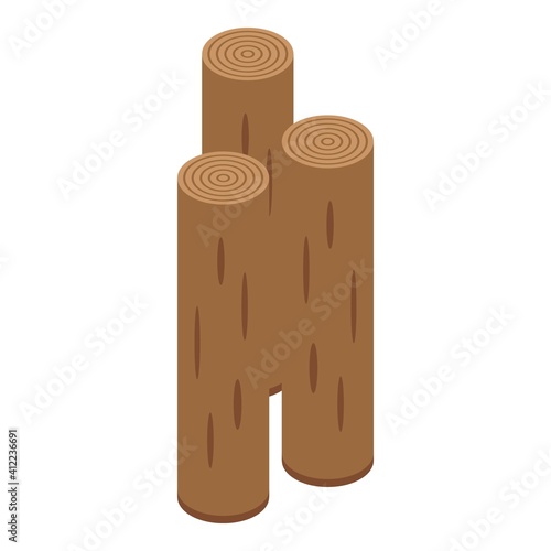 Forest wood icon. Isometric of forest wood vector icon for web design isolated on white background