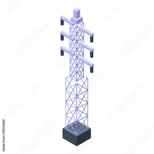 Hydro power icon. Isometric of hydro power vector icon for web design isolated on white background