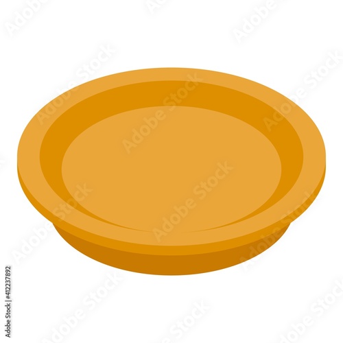 Eco plate icon. Isometric of eco plate vector icon for web design isolated on white background