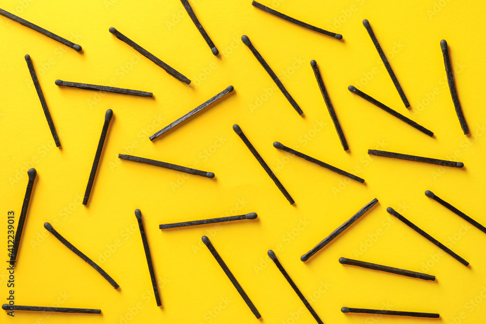 Many matches on color background Many matches on color background