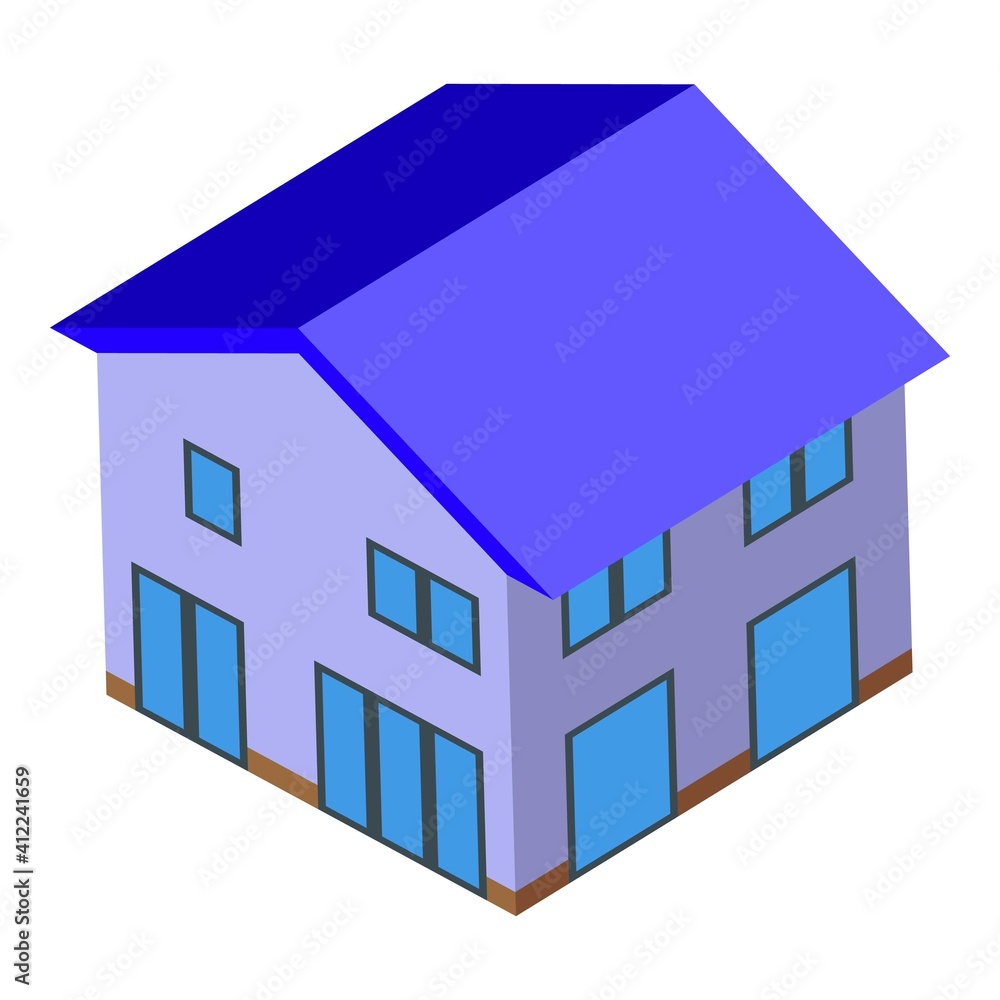 City house icon. Isometric of city house vector icon for web design isolated on white background City house icon. Isometric of city house vector icon for web design isolated on white background
